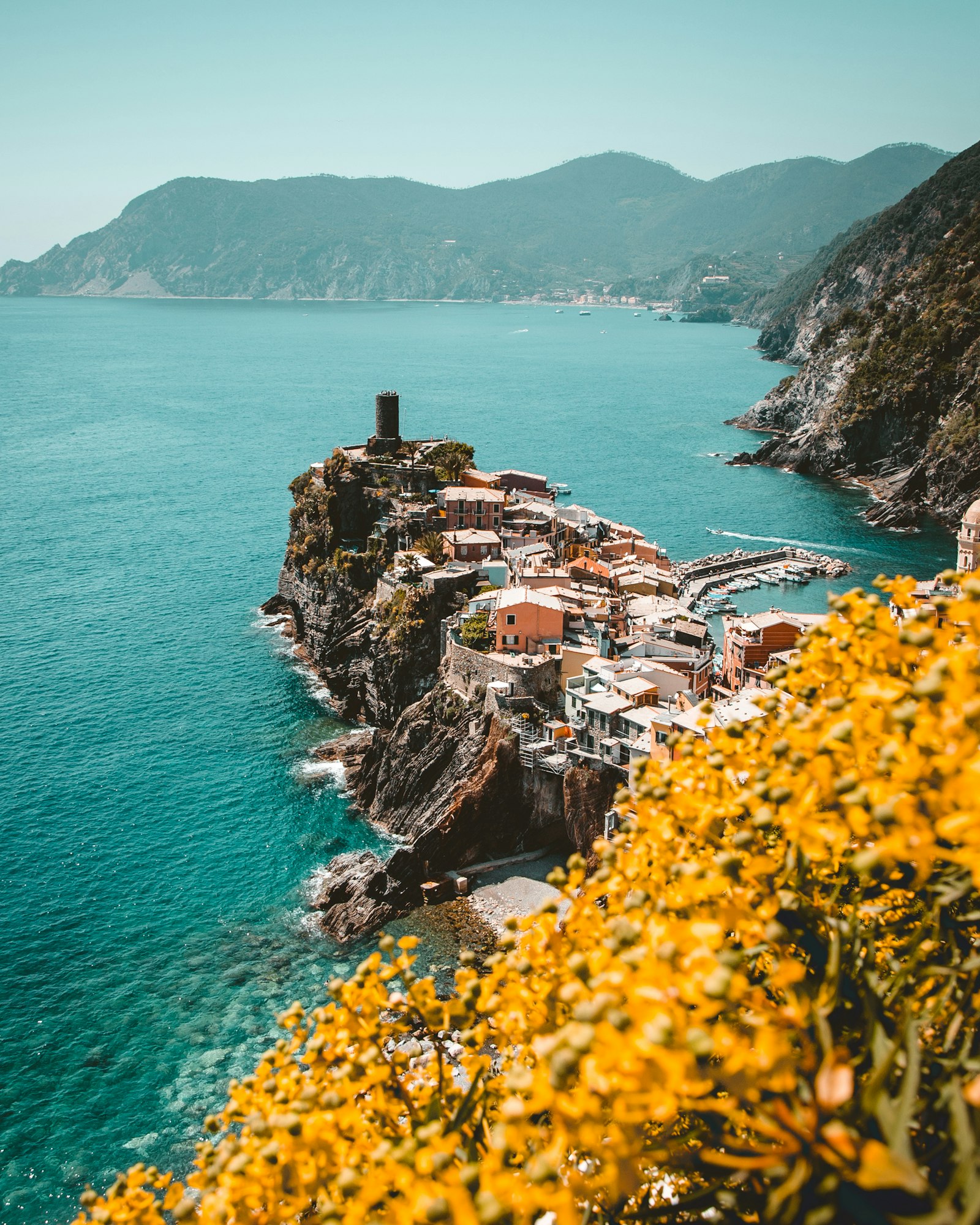 Amalfi coastline at dusk